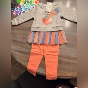 Kids Headquarters Gray and Pink Matching Set